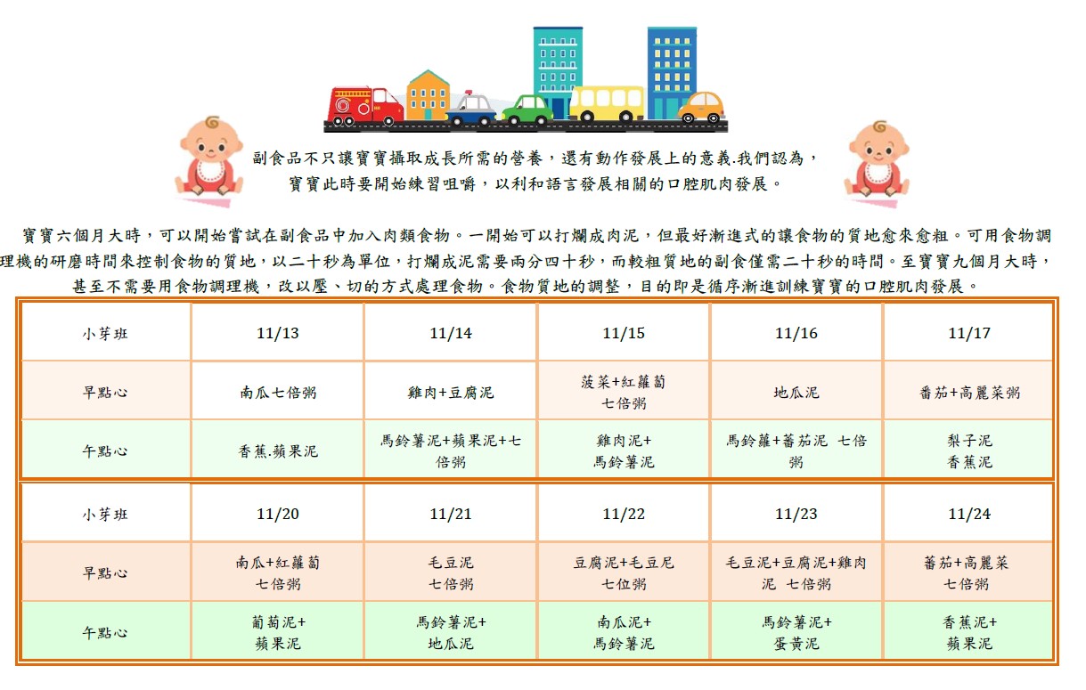 11月份第3-4週菜單